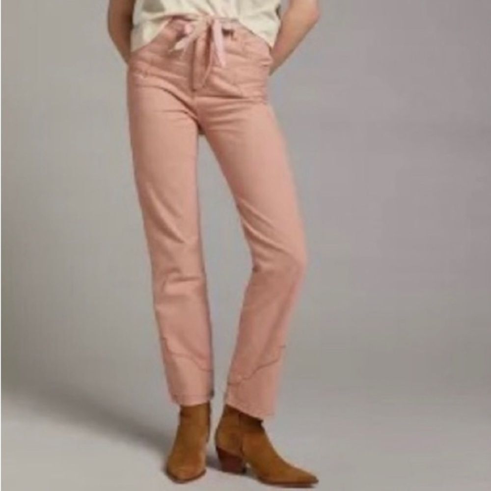 Anthropologie High-Rise Jeans in Dusty Pink